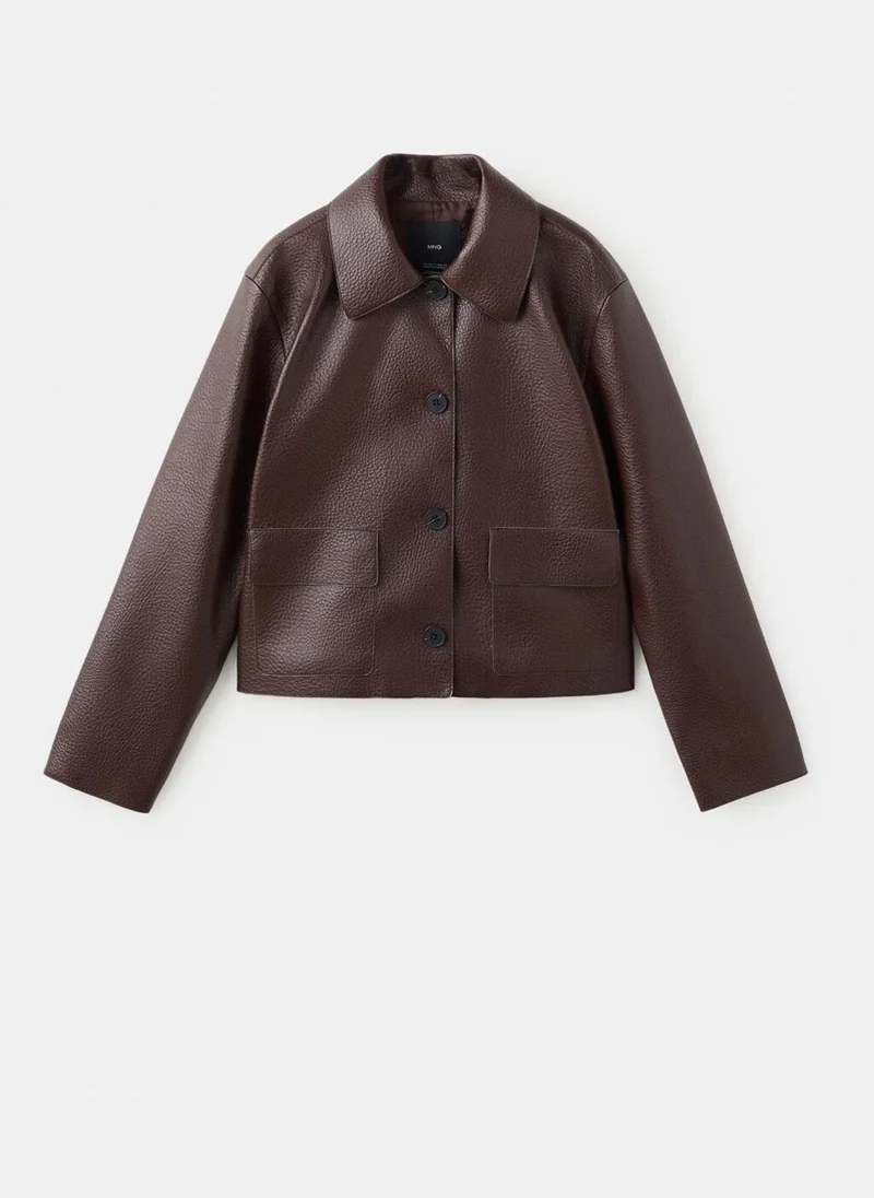 MANGO  Faux-leather jacket with pockets for Women | Best Price UAE